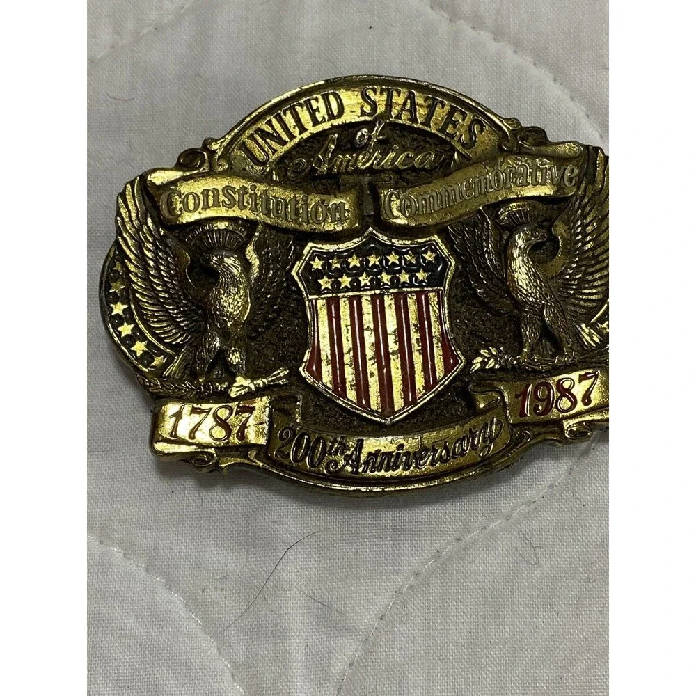 Belt Buckle United States Constitution Commemorative 200th Ann. 1787-1888 Ltd